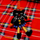 ハロウィンに飾りたい♪ キュートな黒猫。 サイズ：33×20cm