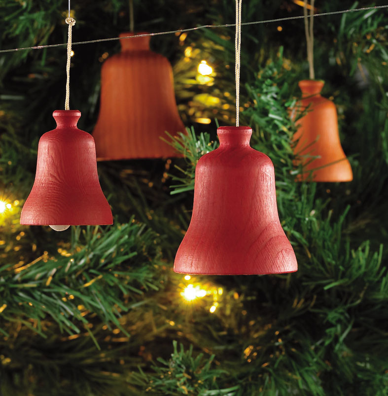 【クリスマス用品】ベックの木の鐘カラーS［ Christmas：クリスマスオーナメント ］