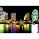 お風呂ポスター　横浜の夜景　B2（72.8×51.5cm）　短期貼替タイプ（水貼素材）