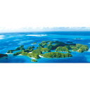 お風呂ポスター　空から見わたすパラオの海　パノラマ（105×42cm）　短期貼替タイプ（水貼素材）