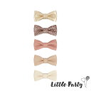 楽天Little PartyMIMI&LULA ETHEL BOW CLIPS ヘアクリップ ピンク ベージュ ゴールド ホワイト リボン キラキラ ヘアアクセサリー アクセサリー ミミアンドルーラ ミミ＆ルーラ 女の子 リボン 誕生日 プレゼント ギフト おしゃれ かわいい あす楽