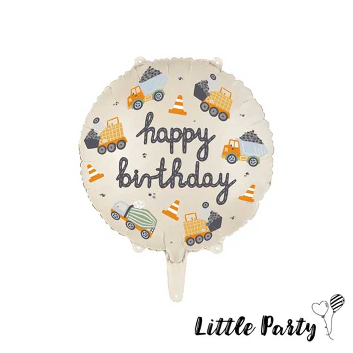 【2/18ポイント5倍】 働く車 HappyBirthdayフィルムバルーン 35cm ブルドーザー トラック ダンプトラック 建設車両 男の子 子ども 部屋 室内 飾り 飾りつけ 装飾 お祝い 誕生日 誕生日会 バースデー かわいい かっこいい あす楽 [Party Deco]