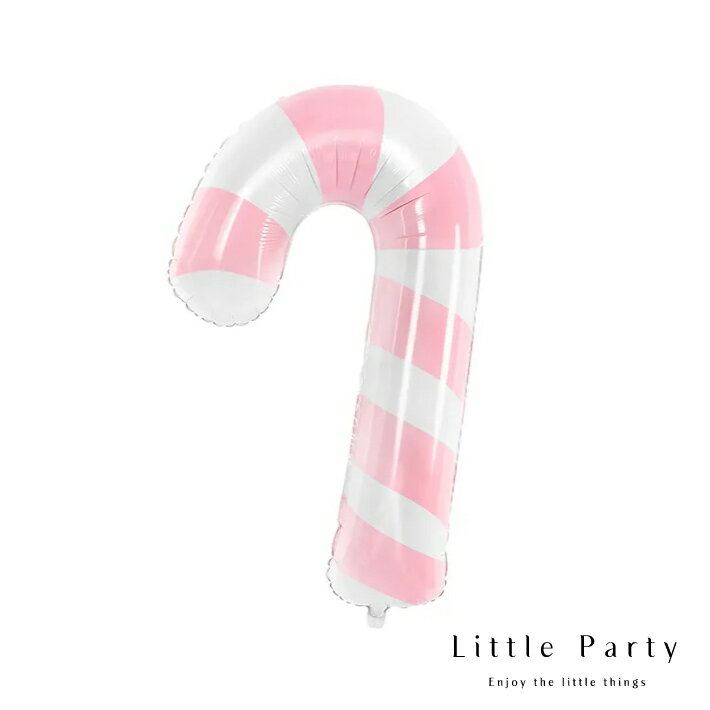 楽天Little Partyクリスマス フィルム風船 キャンディケイン ピンク ［82cm］飾り ビッグ バルーン 風船 Christmas パーティー キャンディ クリスマス会 クリスマスパーティー 飾り付け 装飾 おしゃれ かわいい デコレーション あす楽 [PartyDeco]