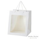 ギフトバッグ 窓付き 手提げ袋 クリアバッグ ラッピング 紙袋 プレゼント プレゼント用袋 マチ付き