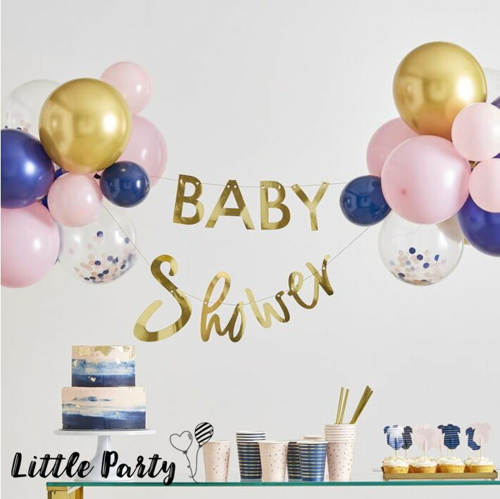 Baby Shower デコレーションキット ベビーシャワー ゴム風船 ガーランド コンフェッティバルーン キラキラ 男の子 女の子 マタニティフォト バルーンガーランド ガーランド パーティー 風船 飾り付け 装飾 おしゃれ かわいい あす楽 [Ginger　Ray]のサムネイル