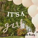 ベビーシャワー バナー It's a girl パーティー ガーランド Baby Shower ジェンダーリビール 性別発表 女の子 パーティー おしゃれ 装飾 あす楽 [Ginger Ray]