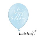 楽天Little Partyゴム風船 [30cm] [happy birthday ブルー] クラウン バースデー 誕生日 バルーン 男の子 女の子 誕生日会 風船 パーティー パーティーデコレーション 装飾 飾り付け あす楽 [PartyDeco]