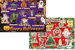 ϥ & ꥹޥ ݥ å/ Halloween  Christmas Poster Set Ļ˥ᡡѸ춵ࡦݥ