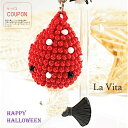 【ハロウィン・キット】ハロウィーン 魔法使いキノッピ バッグチャーム/ビーズクロッシェ キット/ビーズ キット/ハロウィン ハンドメイト 大人