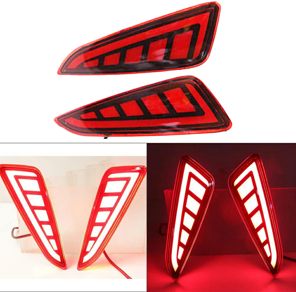 C-HR CHR ZYX10/NGX50　LEDリフレクター ブレーキ連動 レッド発光 リフレクター レッド 防水 ガーニッシュ カスタム 外装パーツ　左右..
