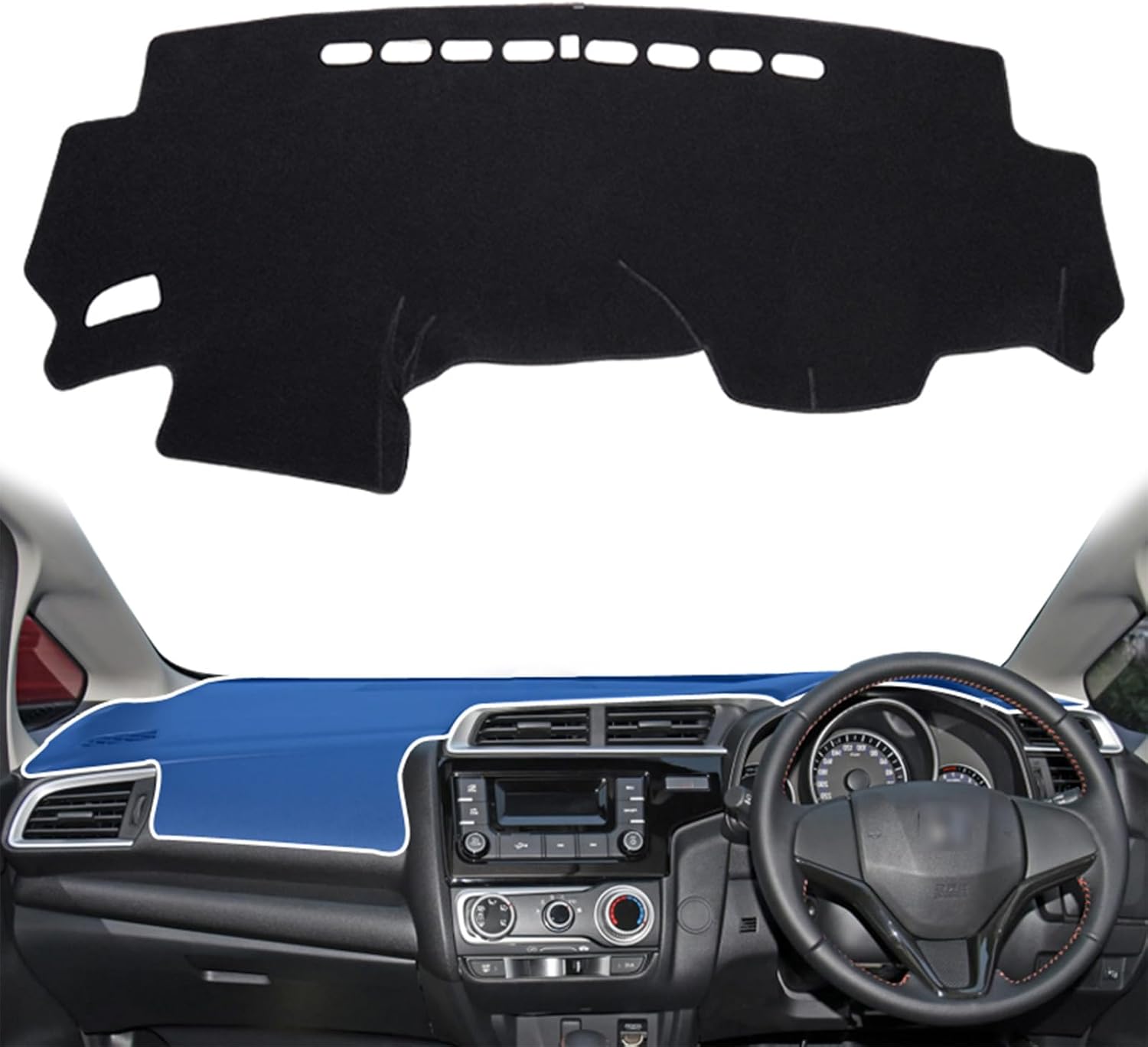 Rakuten - ダッシュボードマット フィット GK3 GK4 GK5 GK6 GP5 GP6 車種専用 ダッシュボードカバー　カーアクセサリー 革の素材 日焼け防止 耐熱性 耐久性 遮光マット　内装 保護マット