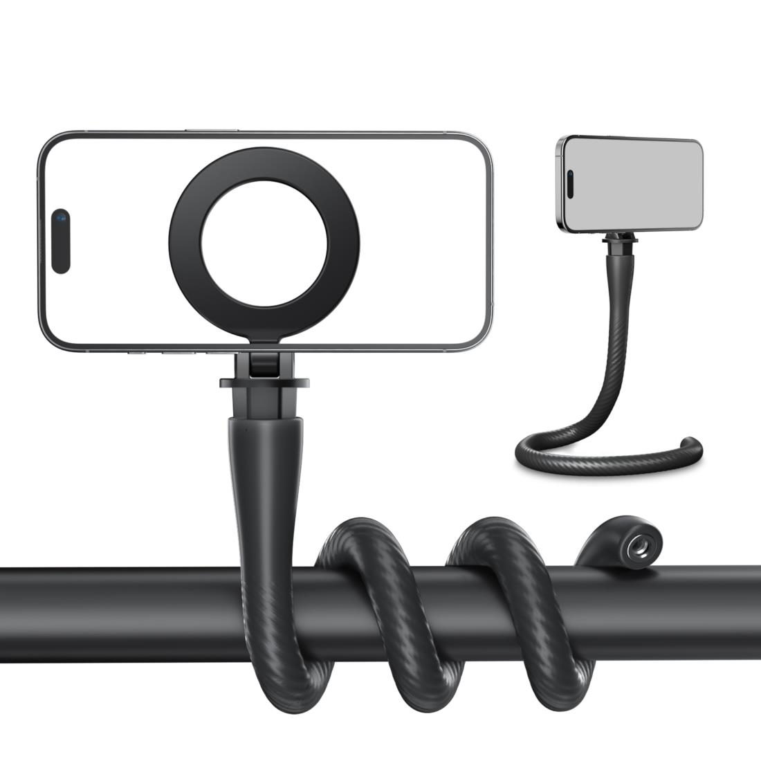 TELESIN° マグネット スマホスタンド 撮影 マウント フレキシブル 万能 スマホ アーム 自撮り棒 360度回転 自由調節なグースネック カメラアクセサリー バイク・オートバイクリップマウント スマホ三脚 iPhone/Android/Go pro カメラスタンド 対応