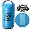 Washsh 洗濯袋 洗濯バッグ ドライバッグ 洗濯 旅行 トラベル用品 旅行便利グッズ 防災 防災グッズ アウトドア ランドリーバッグ ランドリーネット 【洗濯紐付属】 (10L, ライトブルー)