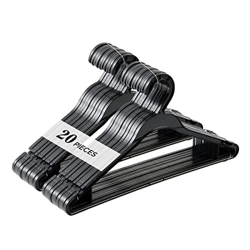 Hxhome ハンガー 20本組 衣類ハンガー 洗濯ハンガー 多機能収納 すべらない 省スペース 防風フック付き