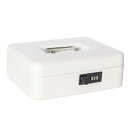 Jssmst(ジェスマット) 手提金庫 ダイヤル式 金属製 25x20x9cm A5サイズ CB0701L (ホワイト)