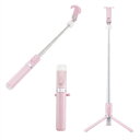 ベルボン Velbon スマホ三脚 自撮り棒 Coleman セルフィースタンド ピンク CVSSPK ワイヤレスリモコン付属 iPhone15/14 Android&iPhone 対応 302779 ミニ テーブル三脚 WEB会議に
