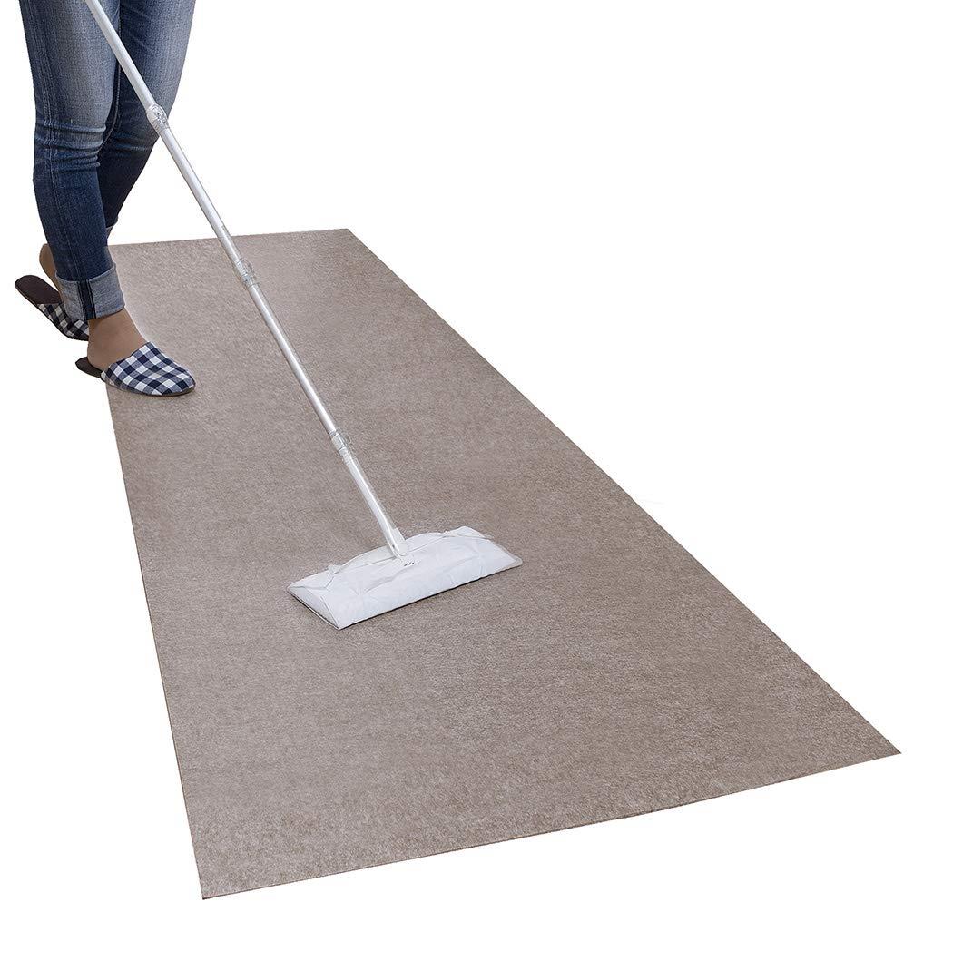 Sanko 【日本製 拭ける 撥水】サンコー キッチンマット ずれない 台所マット ロング 60×180cm ブラウン おくだけ吸着 KP-78