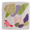 楠橋紋織(Kusubashi Mon Ori) morita MiW モコモコドウブツハンカチ キツネ グレー A-65590-86-GY 25×25cm