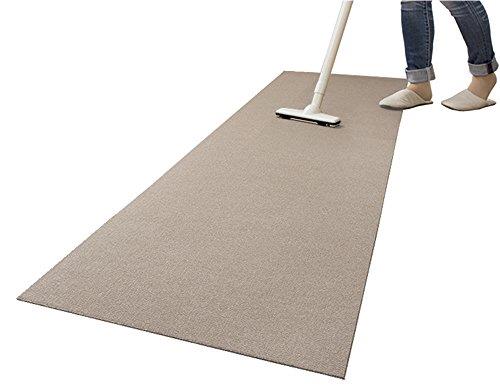 【日本製 撥水 消臭 洗える】サンコー キッチンマット ずれない 台所マット ロング 45×180cm ベージュ おくだけ吸着 KP-20