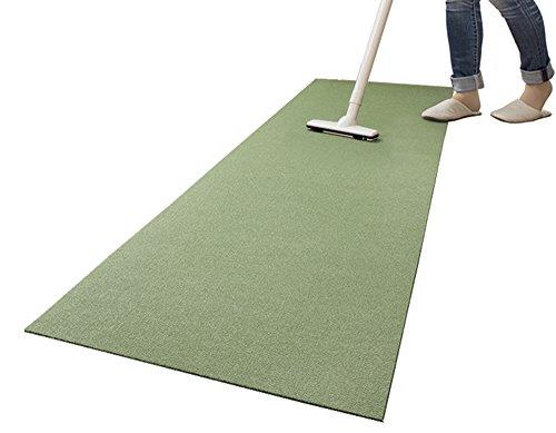 【日本製 撥水 消臭 洗える】サンコー キッチンマット ずれない 台所マット ロング 45×180cm グリーン おくだけ吸着 KP-19