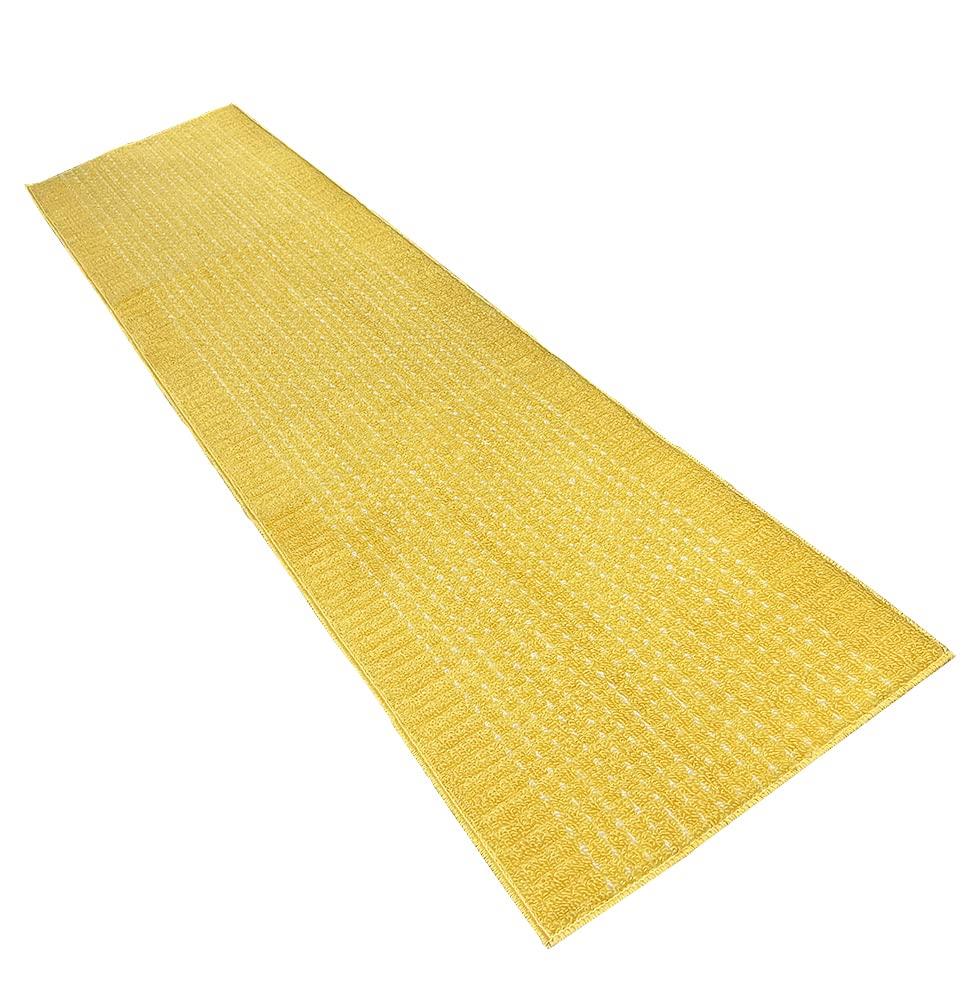 キッチンマット 日本製 洗える おしゃれ CubeDot 【CoCo Color】 (45×210, イエロー)