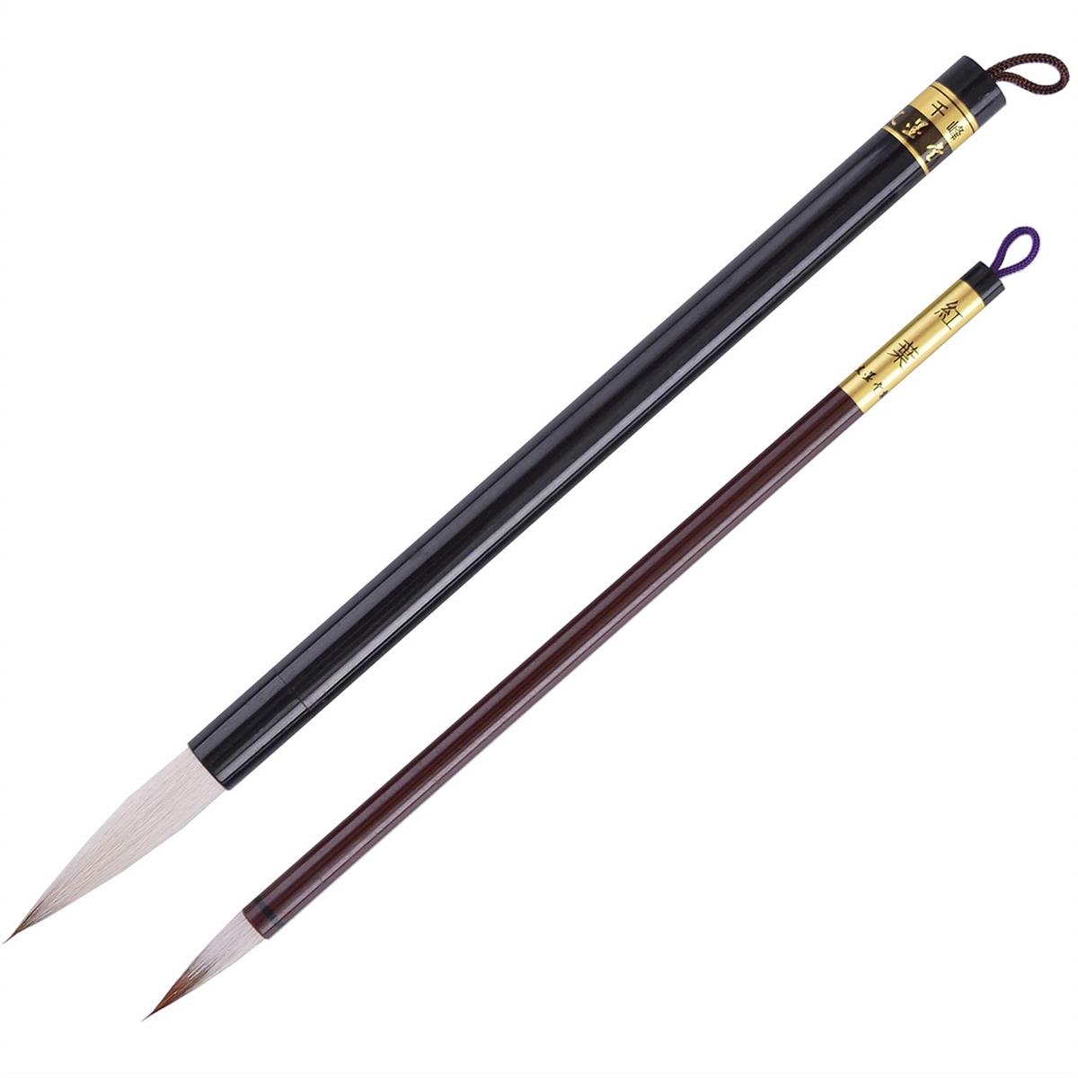 書道筆 習字セット 3号 太筆 7号 細筆 書写 二本組 兼毫筆 楷書 行書 小学 中学 学校書写用 千峰&紅葉