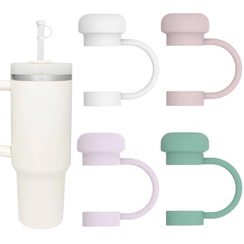 ストロートッパーキャップ 4個 Stanley ストローカバー 40オンス 30オンス 10mm 食品グレード シリコン..