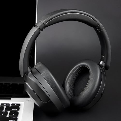 SOULWIT イヤーパッド イヤークッション Sony WH-XB910N ワイヤレス ノイズキャンセリング ヘッドホン 用 ヘッドホンパッド XB910 Extra Bass パッド プロテインレザー ブラック