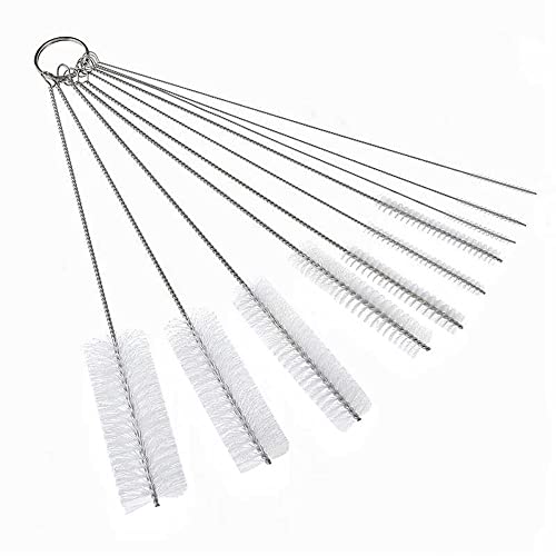 VIVIZHWH 洗浄ブラシ ステンレス線 カップブラシ 自由に曲がる 隙間ブラシ 哺乳瓶ブラシ 細口瓶洗浄ブ..