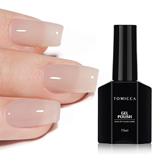TOMICCA ジェルネイル シアーカラージェル 単色 15ml UV/LED対応 初心者＆プロ適用 ポリッシュタイプ セルフネイル (ライトグレー)