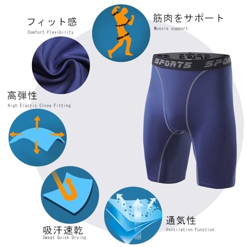 [Muxuryee] コンプレッション ショート タイツ メンズ スポーツ レギンス スパッツ...