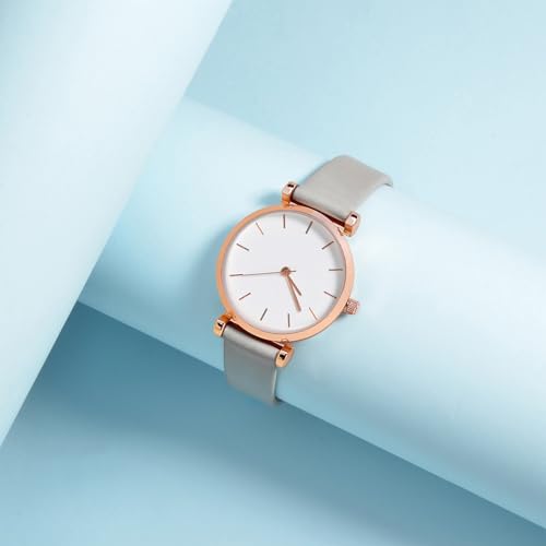 [WOCCI] 本革時計バンド 12mm カーフレザー 腕時計ベルト グレー ローズゴールドバックル