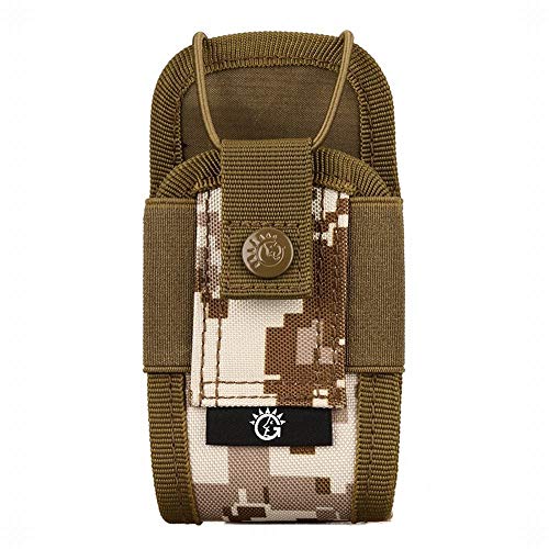 Phoenix Ikki トランシーバー ハンディー無線機用 戦術 アウトドア ケース ポーチ ホルダー ラジオポーチ Molleシステムポーチ タクティカル装備 砂漠デジタル迷彩ブランド: PHOENIX IKKI