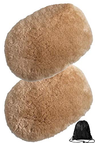 Miya 洗車用 ムートングローブ 2個セット 100%オーストラリア羊毛 ムートンブラシ 手洗い洗車用モップ ..