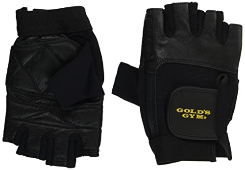 ゴールドジム(GOLD`S GYM) EXレザーグローブ G3403 メンズ Mサイズ 【初心者~上級者】 手になじむレザー使用 ベンチプレス バーベルカール 【ゴールドジム品 ゴールドジムトレーナー愛用】 トレーニンググローブ 手の保護 黒 M(約22cm)(4)