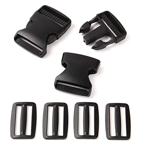 [VivaSmile] 2個入 サイドリリース プラスチックバックル (片引 38mm)