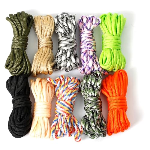 パラコード ストラップ 10色 長さ3m 4mm DIY パラコード ブレスレット バックル ガイロープ キャンプ ..