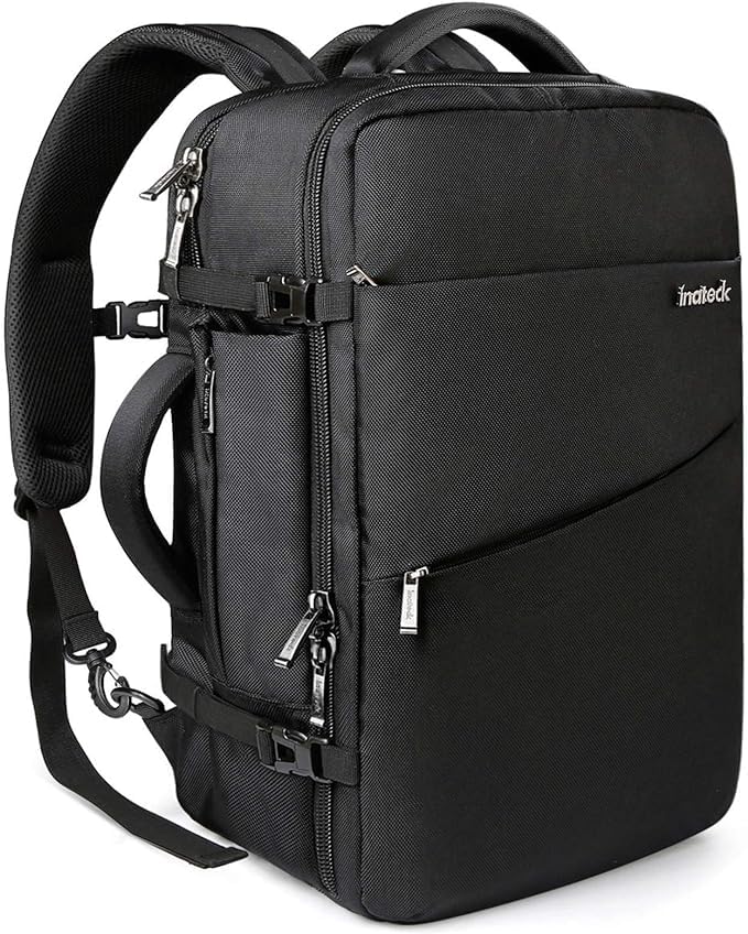 Other - [Inateck] 35L 旅行 リュック 大容量 3way バックパック 機内持ち込み 収納力 出張 軽い 盗難防止 撥水加工 15.6-17インチPC バッグ 男女兼用 通勤 通学 人気 耐衝撃 おしゃれ ブラック