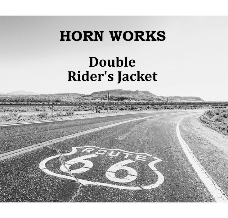 Horn Works 本革 襟ボアダブルライダースジャケット メンズ ホーンワークス 4768 レザージャケット ワンスター バイカー 革ジャン 皮ジャン 本皮ジャンパー ライディング モーターサイクル RIDERS 海外発送可