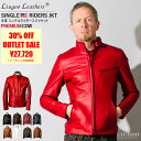 Liugoo Leathers 本革 シングルライダースジャケット メンズ リューグーレザーズ SRS01A シングルライダース ライダースジャケット レザージ...