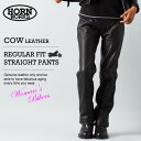 Horn Works 本革 スリムフィットレザーパンツ レディース ホーンワークス 3842 レザーパンツ 本革パンツ 本皮パンツ ライダースパンツ ライディン...