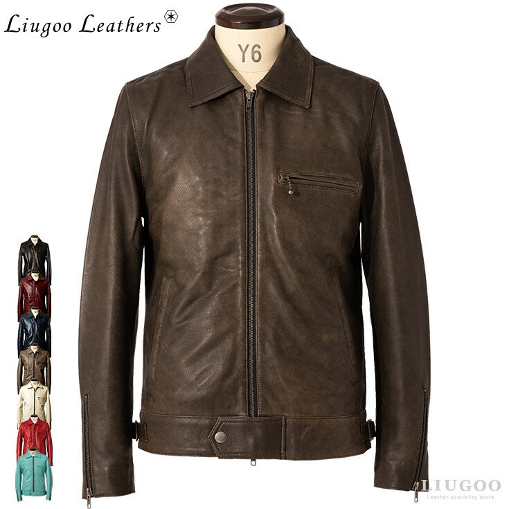 Liugoo Leathers ܳ UKդ󥰥饤㥱å  塼쥶 SRY06A ɥߥ͡ 륻...