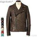 Liugoo Leathers 本革 UKダブルライダースジャケット メンズ リューグーレザーズ DRY09A レザージャケット ライトニング 革ジャン 皮ジャ...