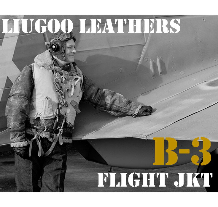 Liugoo Leathers 本革 B-3フライトジャケット ムートンジャケット メンズ リューグーレザーズ MIL02A レザージャケット バイカージャケット 革ジャン 皮ジャン 羊毛 本物 ライダースジャケット ボア 防寒 アウター 海外発送可 2