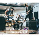 Horn Works 本革 UKダブルライダースジャケット メンズ ホーンワークス 3527 ダブルライダース ライダースジャケット レザージャケット 革ジャン 皮ジャン シングルライダース 本革ジャケット ブラック 黒 ジャケット アウター ブルゾン バイク ライディングジャケット