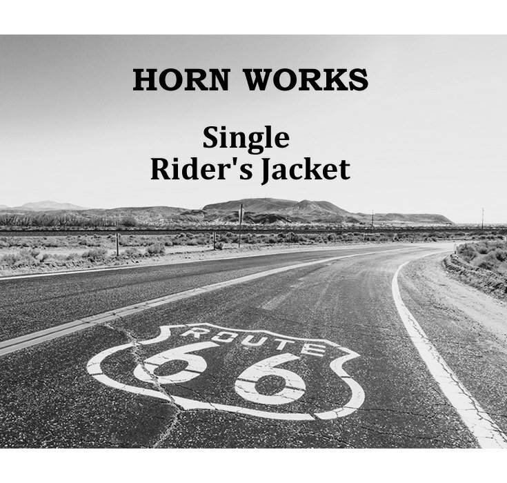 Horn Works 本革 シングルライダースジャケット メンズ ホーンワークス 4762 シングルライダース ライダースジャケット レザージャケット 革ジャン 皮ジャン ダブルライダース 本革ジャケット ブラック 黒 ジャケット アウター ブルゾン バイク ライディングジャケット