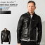 Liugoo Leathers 本革 メッシュレザー シングルライダースジャケット メンズ リューグーレザーズ SRS15A 軽くて柔かい! シングルライダース ダブルライダース ライダースジャケット レザージャケット 革ジャン 皮ジャン シングルライダース 本革ジャケット 黒 ジャケット