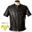 Liugoo Leathers 本革 メッシュレザーTシャツ メンズ リューグーレザーズ SSL02A シングルライダース ライダースジャケット レザージャ..