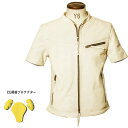 Liugoo Leathers 本革 メッシュレザーTシャツ メンズ リューグーレザーズ SSL02A シングルライダース ライダースジャケット レザージャケッ...