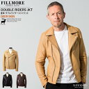 FILLMORE 本革 ディアスキンダブルライダースジャケット メンズ フィルモア DRY13A レザージャケット ブルゾン アウター 革ジャン 皮ジャン 本皮...